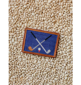 Smathers & Branson Crossed Clubs Needlepoint Card Wallet