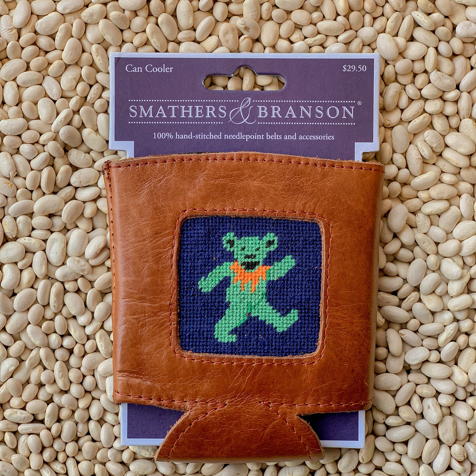 Smathers & Branson S&B Needlepoint Can Cooler, Dancing Bear