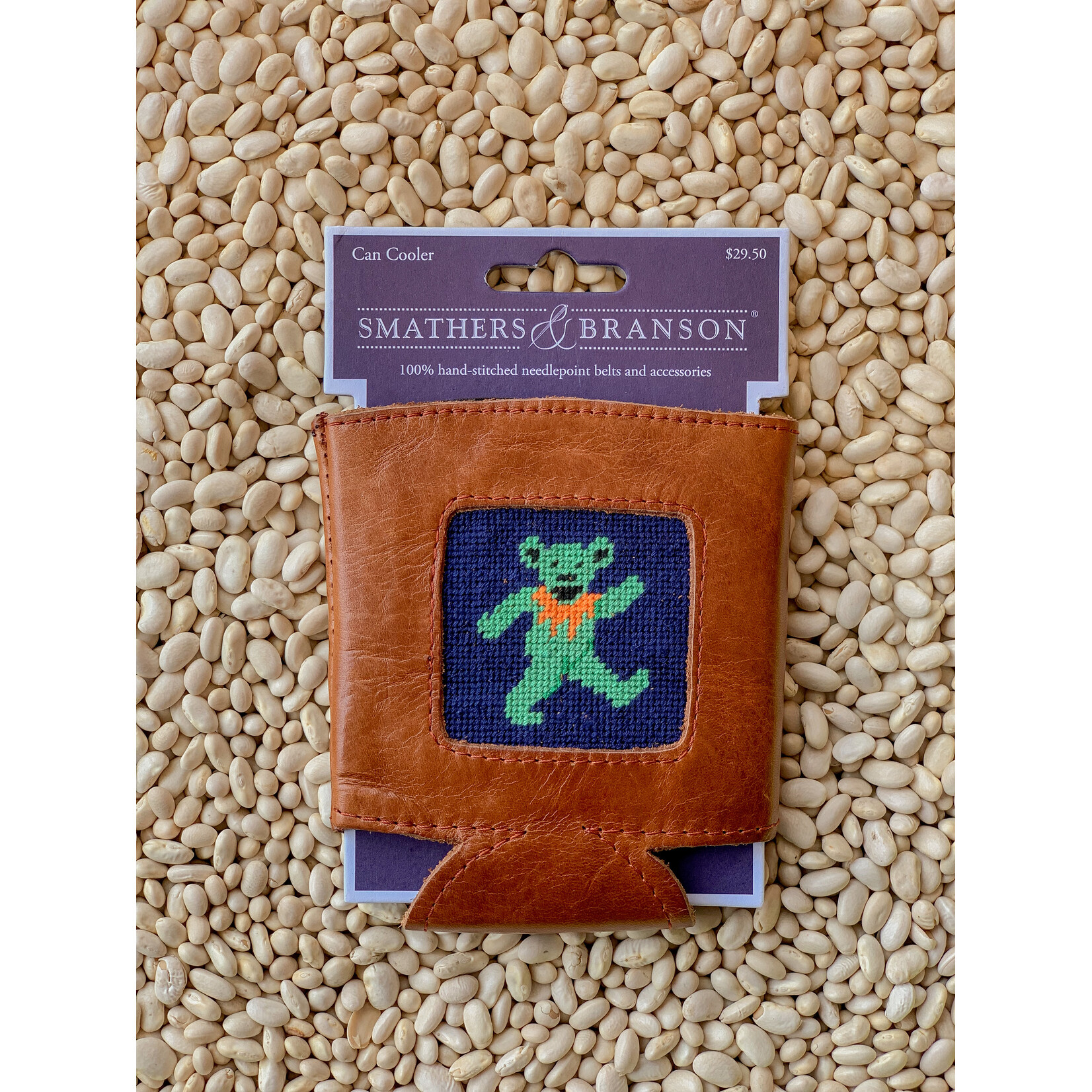 Smathers & Branson S&B Needlepoint Can Cooler, Dancing Bear