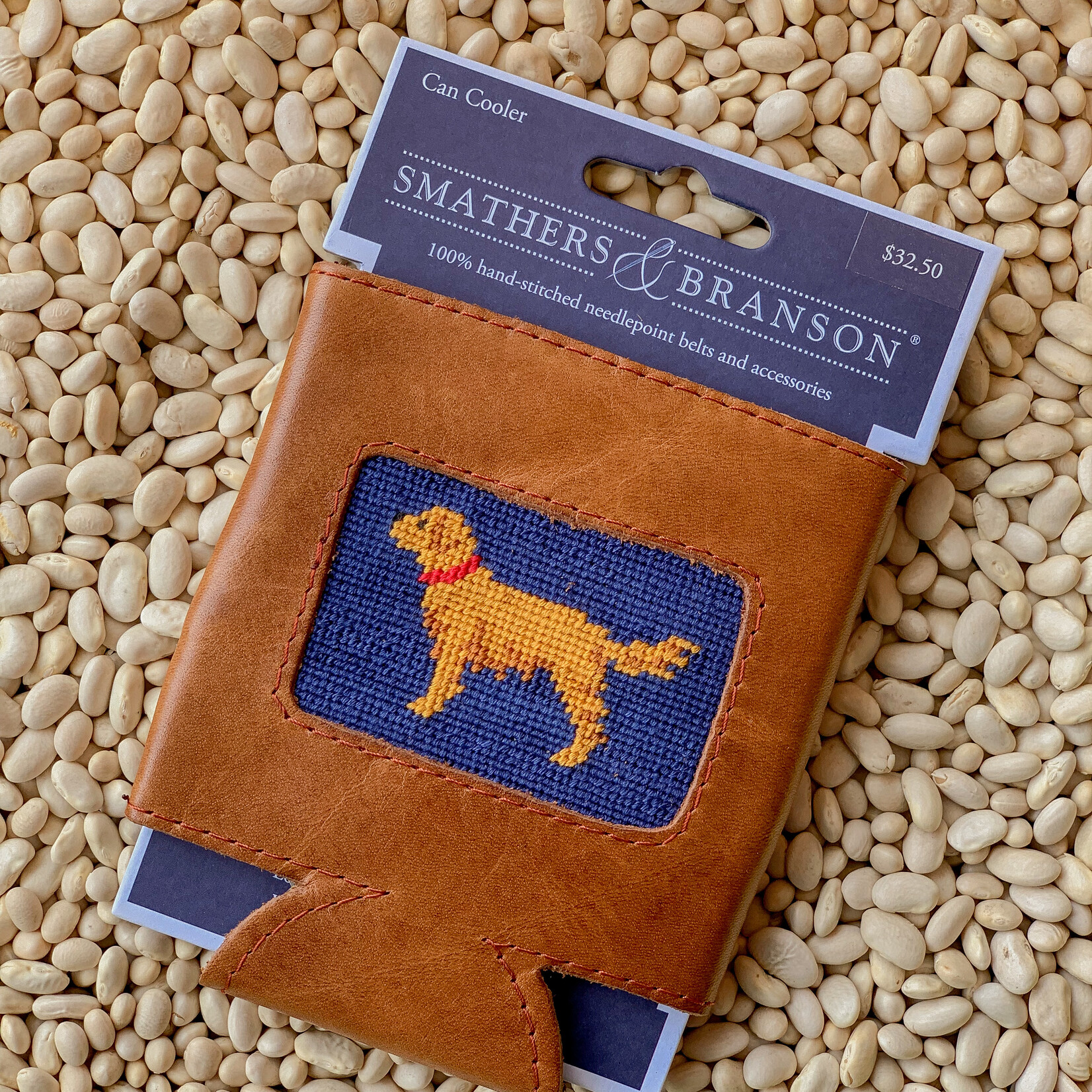 Smathers & Branson S&B Needlepoint Can Cooler, Golden Retriever