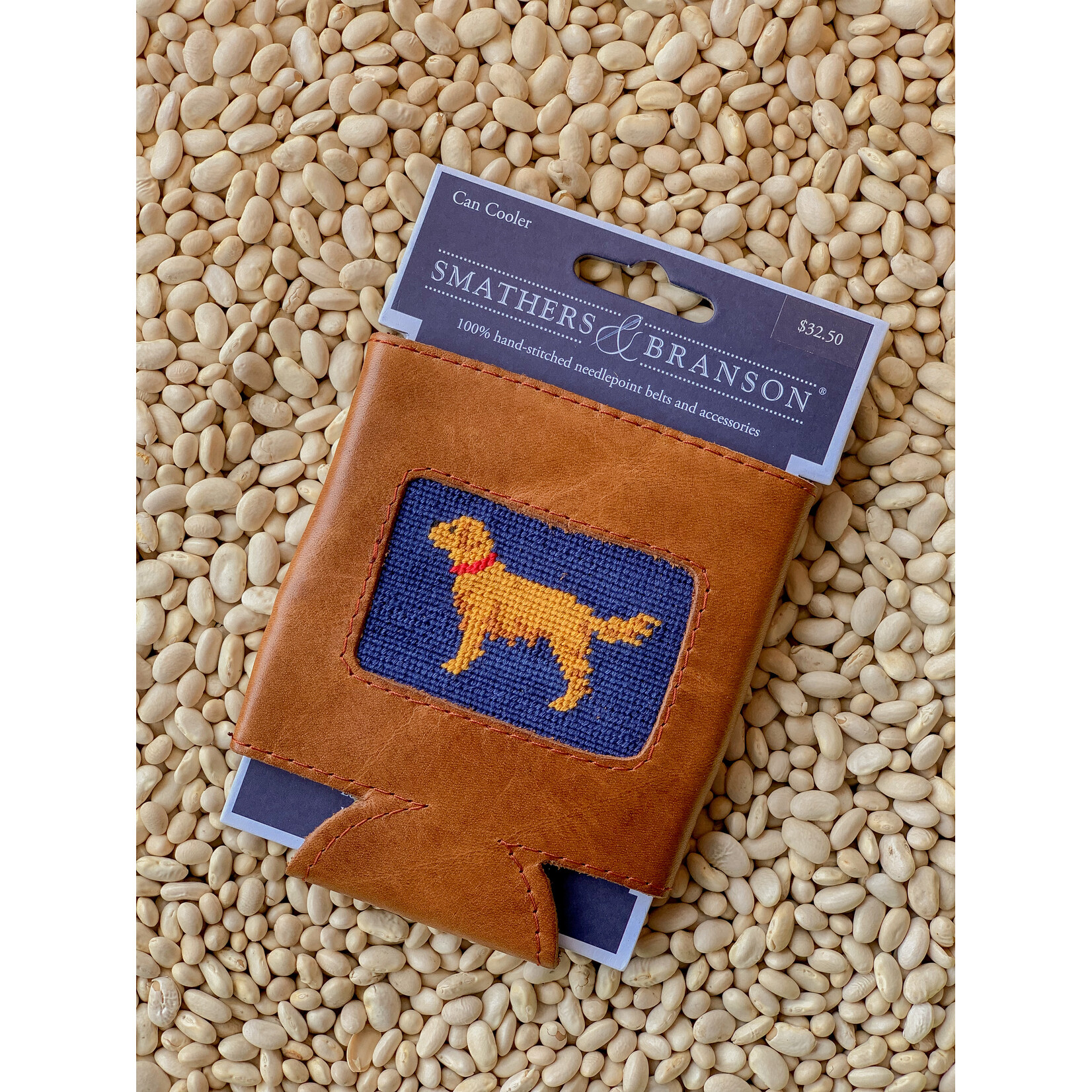 Smathers & Branson S&B Needlepoint Can Cooler, Golden Retriever