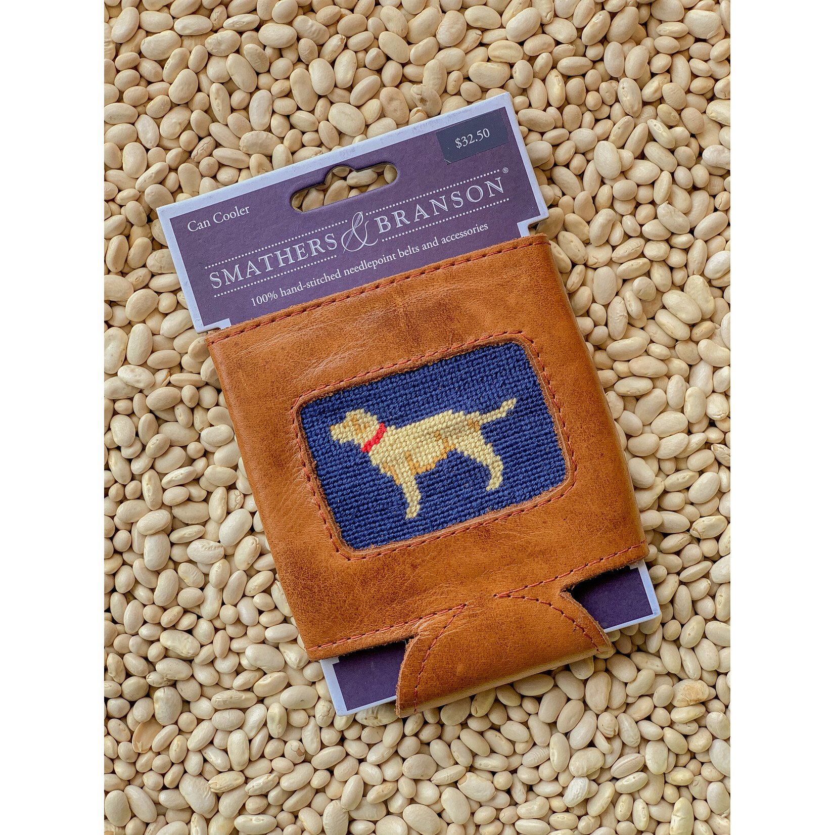 Smathers & Branson S&B Needlepoint Can Cooler, Yellow Lab