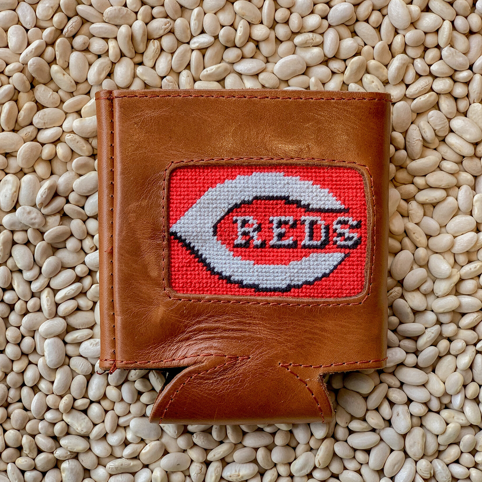 Smathers & Branson S&B Needlepoint Can Cooler, Cincinnati Reds