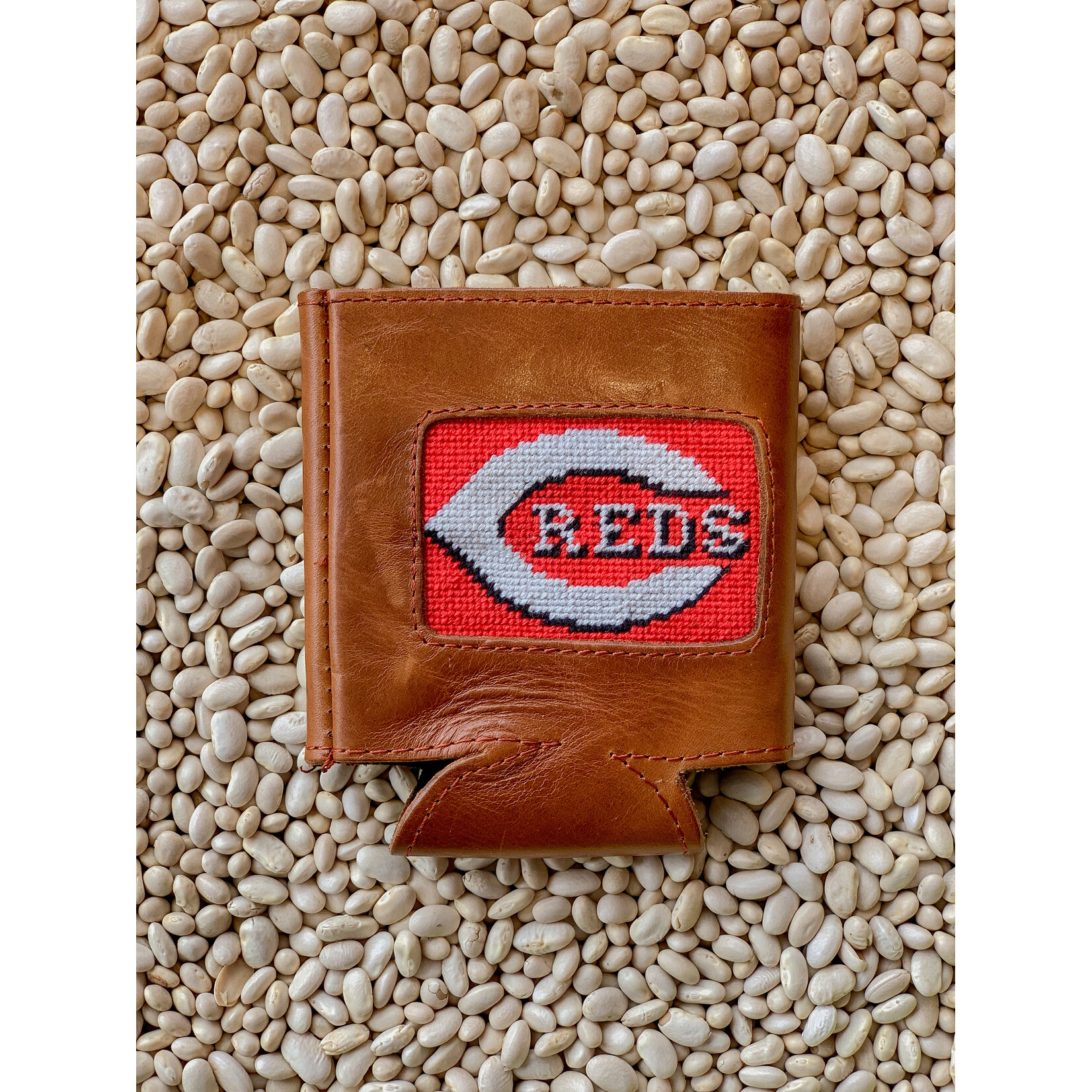 Smathers & Branson S&B Needlepoint Can Cooler, Cincinnati Reds