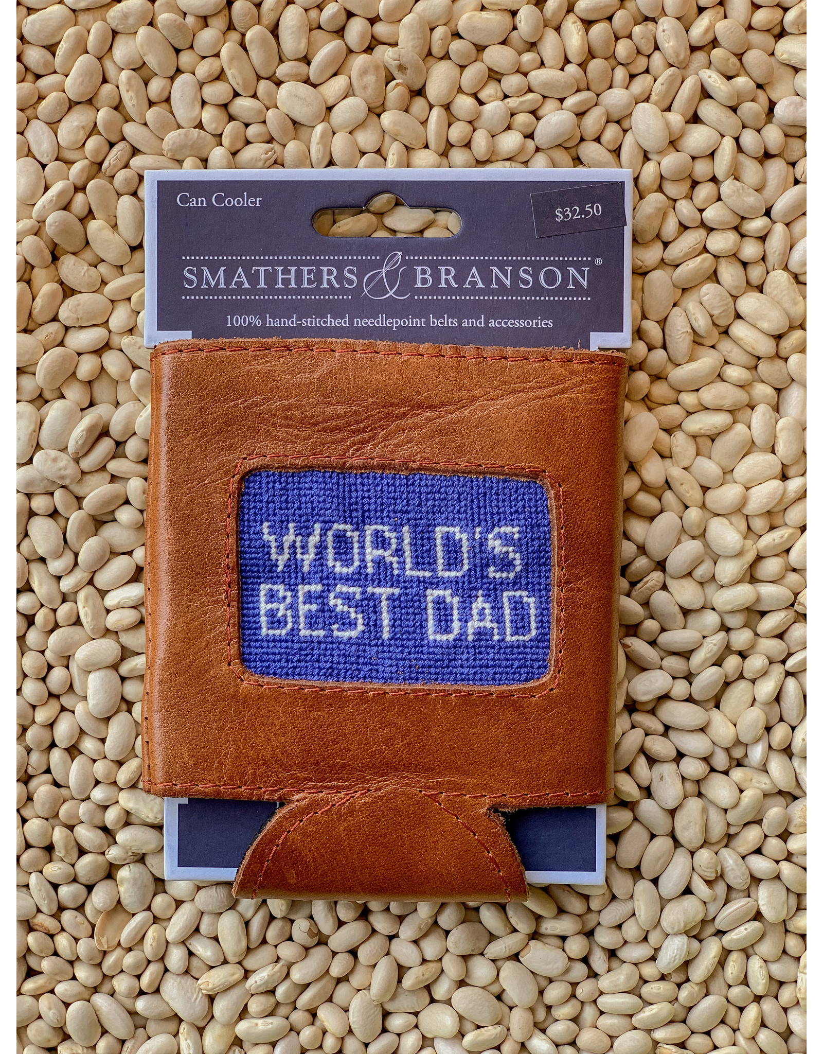Smathers & Branson S&B Needlepoint Can Cooler, World's Best Dad (royal)