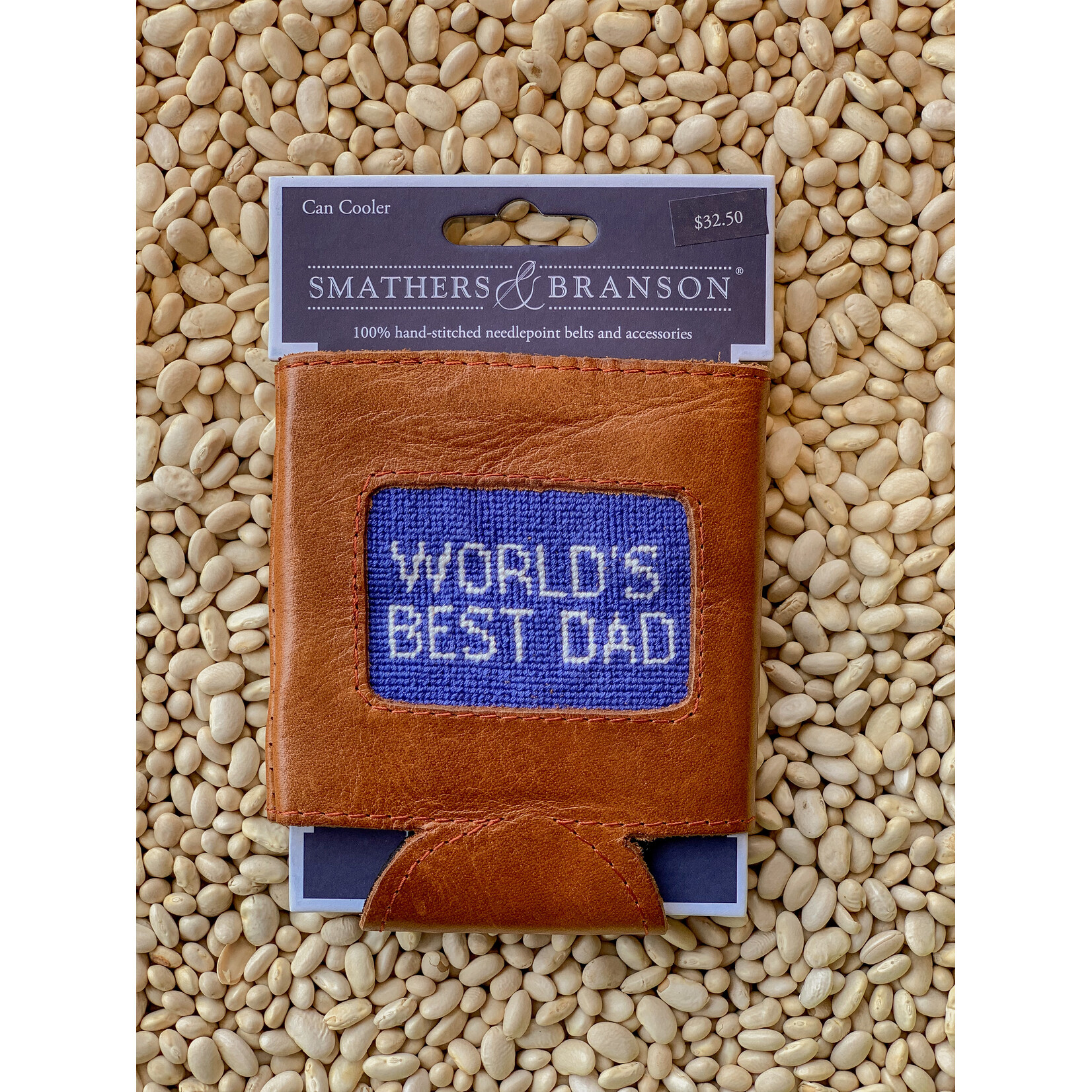 Smathers & Branson S&B Needlepoint Can Cooler, World's Best Dad (royal)