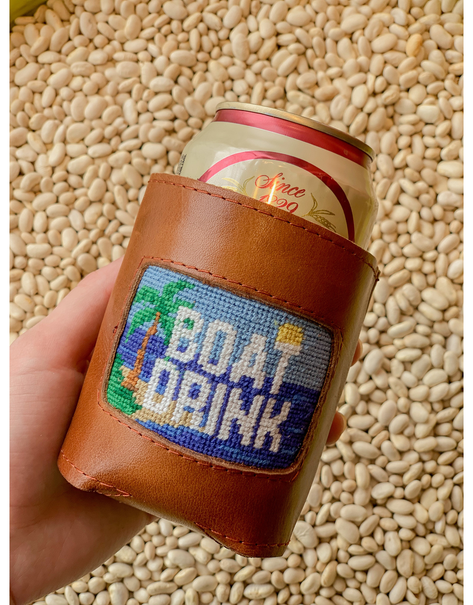 Smathers & Branson S&B Needlepoint Can Cooler, Boat Drink
