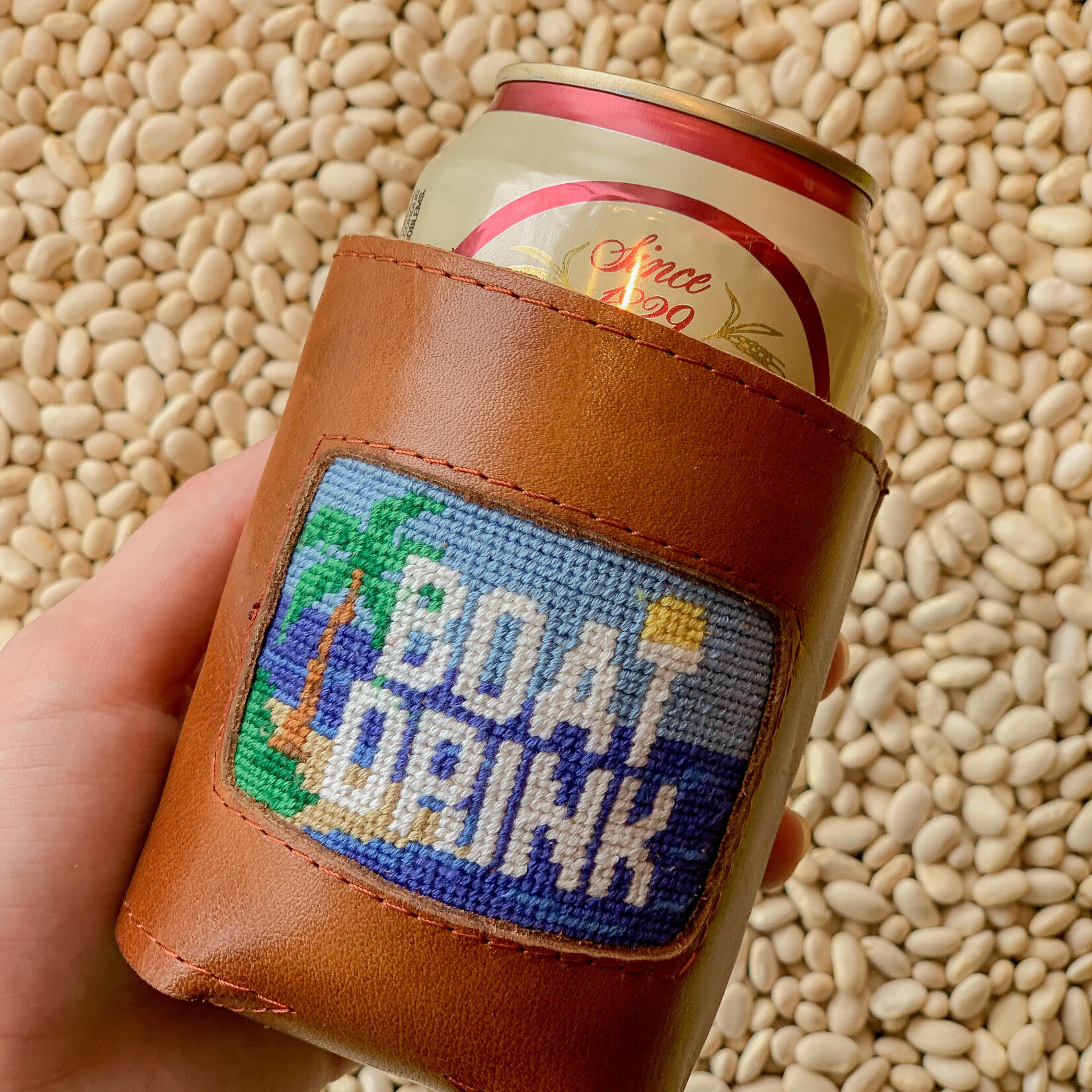 Smathers & Branson S&B Needlepoint Can Cooler, Boat Drink