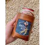 Smathers & Branson S&B Needlepoint Can Cooler, Swing Oil on slate