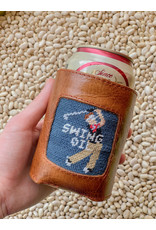 Smathers & Branson S&B Needlepoint Can Cooler, Swing Oil on slate