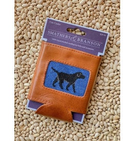 Smathers & Branson S&B Needlepoint Can Cooler, Black Lab (blueberry)