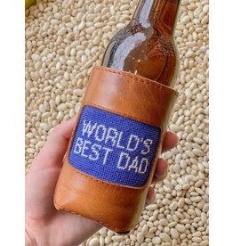 Smathers & Branson S&B Needlepoint Bottle Cooler, World's Best Dad