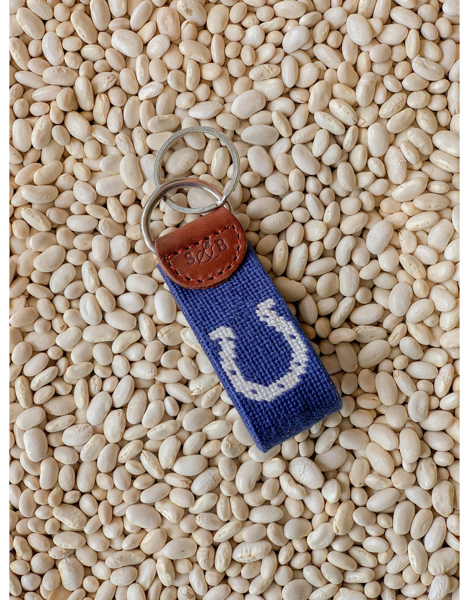 Smathers & Branson S&B Needlepoint Key Fob, Indianapolis Colts