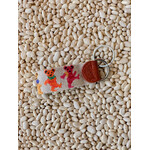 Smathers & Branson S&B Needlepoint Key Fob, Dancing Bears on Oatmeal