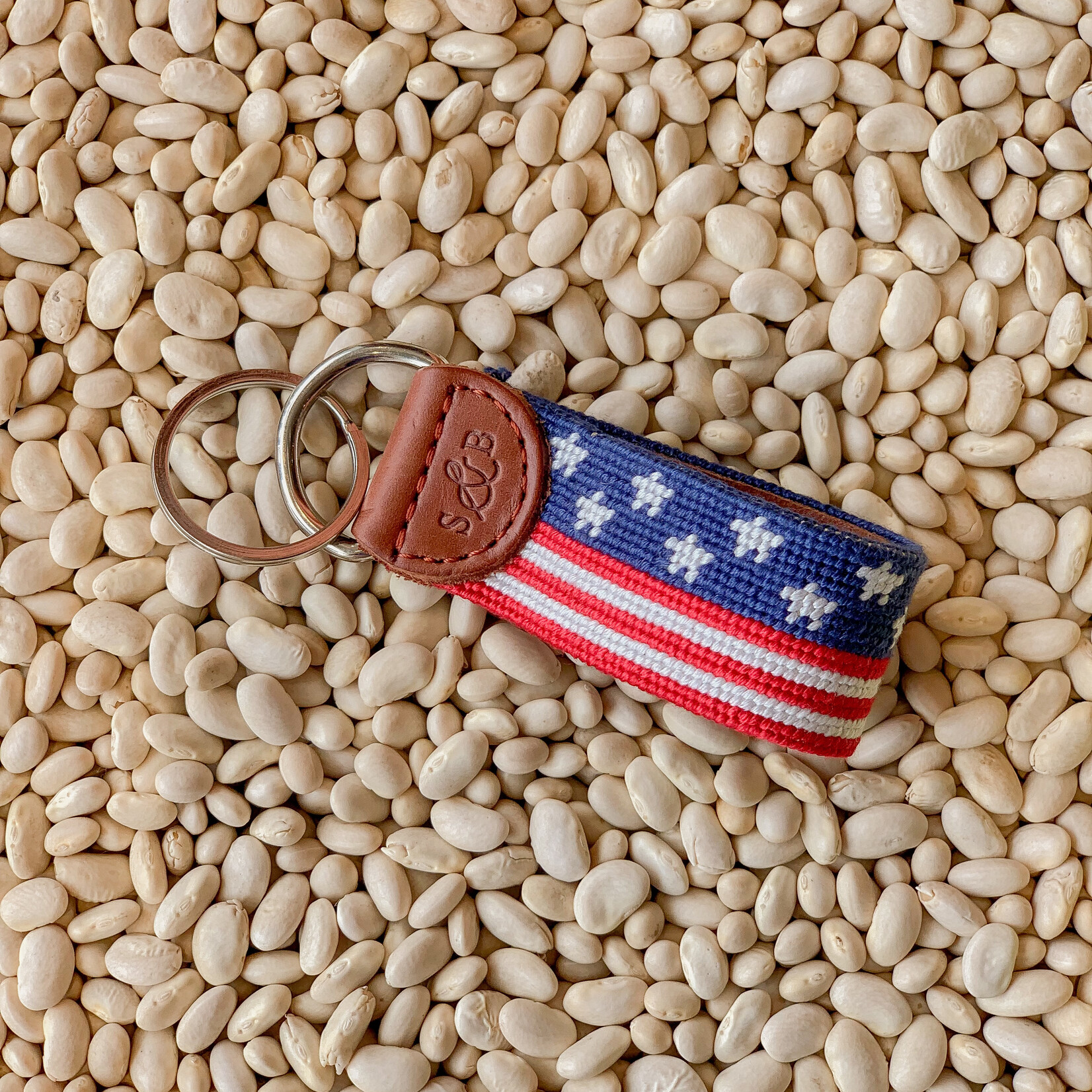 Smathers & Branson S&B Needlepoint Key Fob, Old Glory