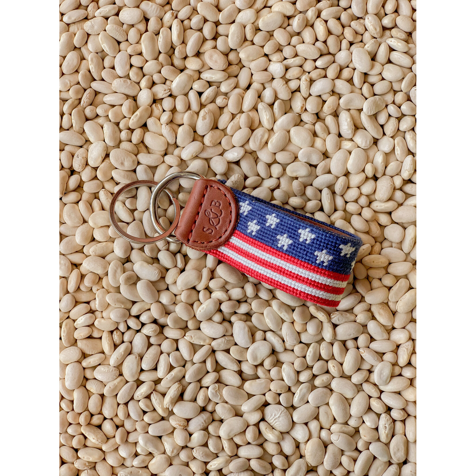 Smathers & Branson S&B Needlepoint Key Fob, Old Glory