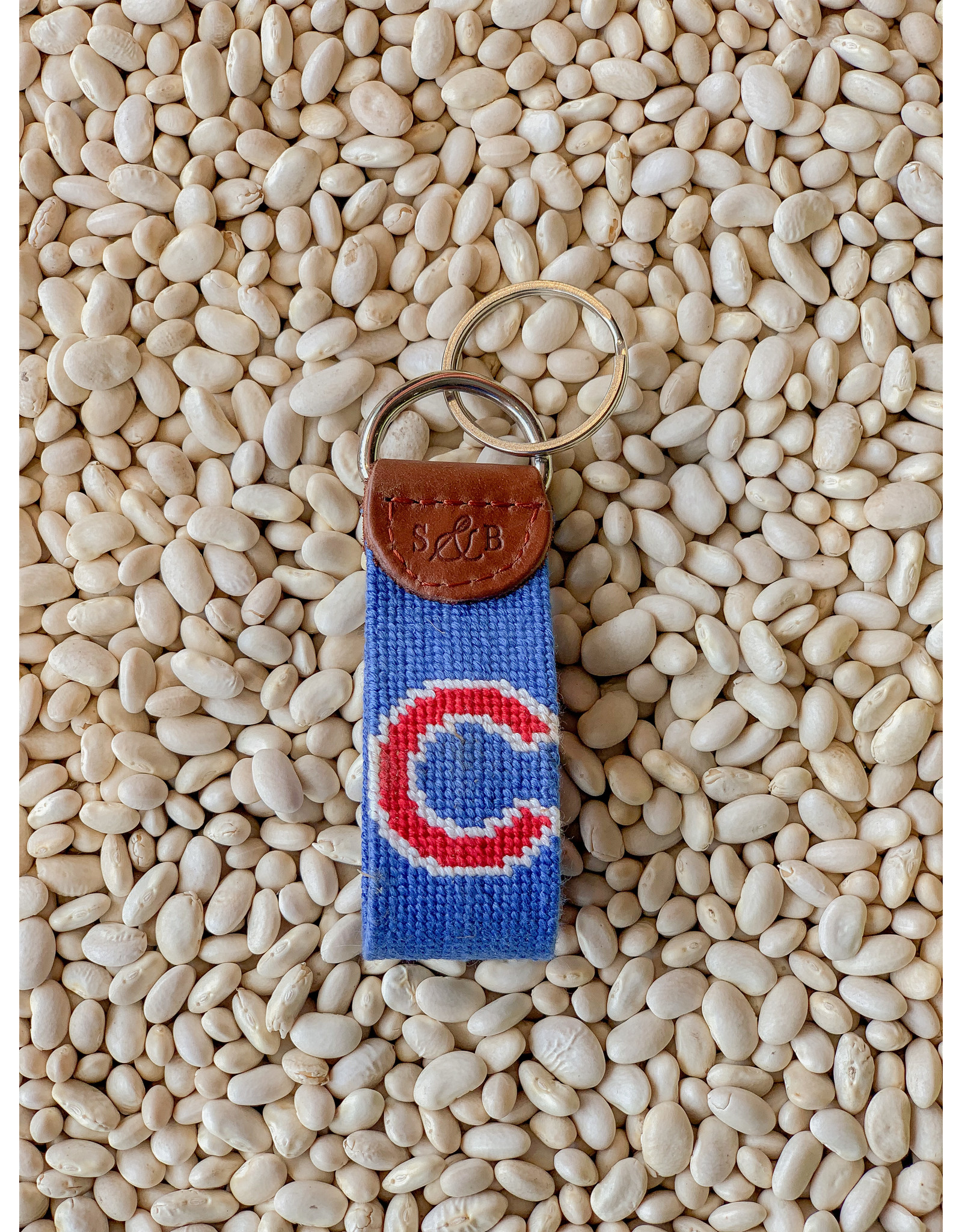 Smathers & Branson S&B Needlepoint Key Fob, Chicago Cubs