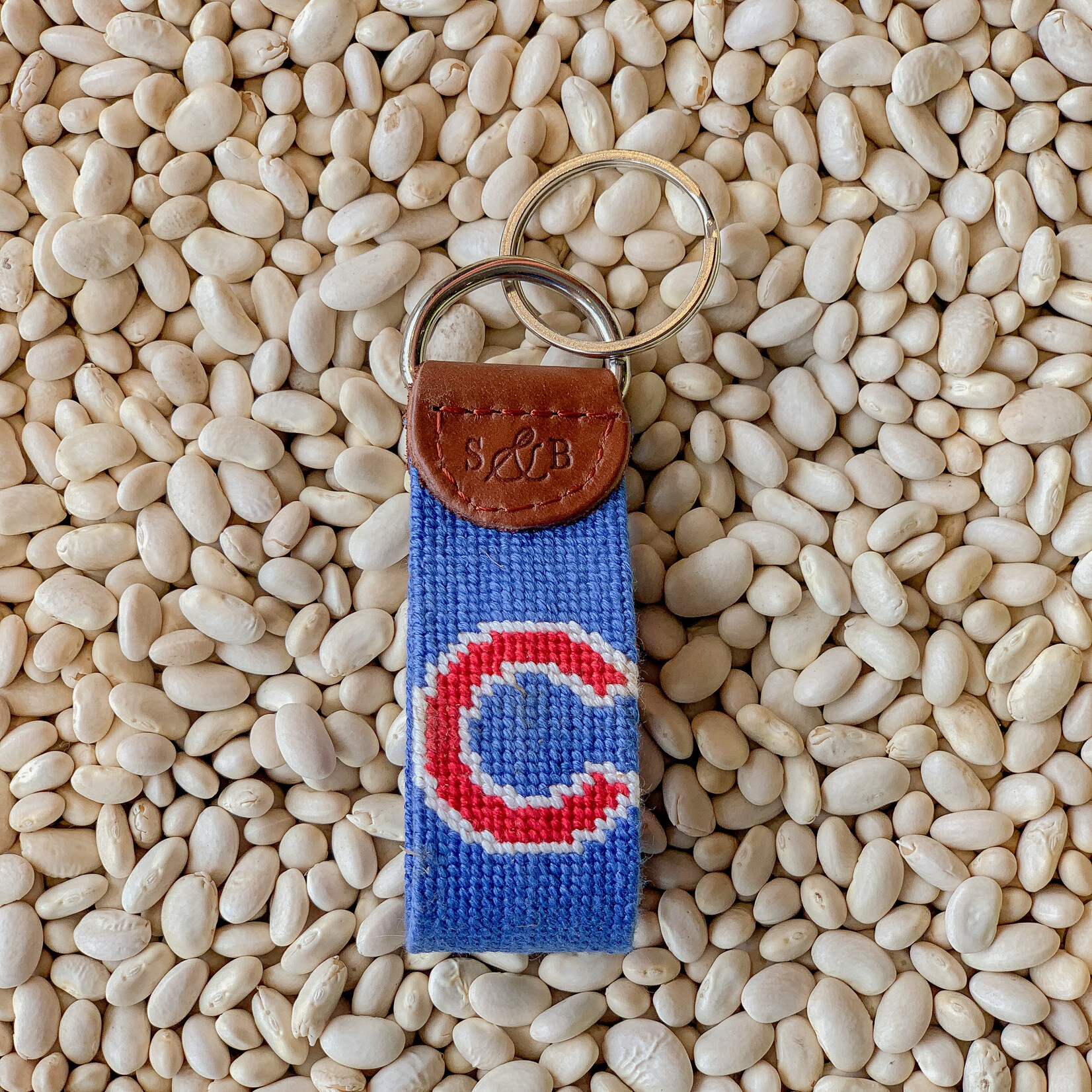 Smathers & Branson S&B Needlepoint Key Fob, Chicago Cubs