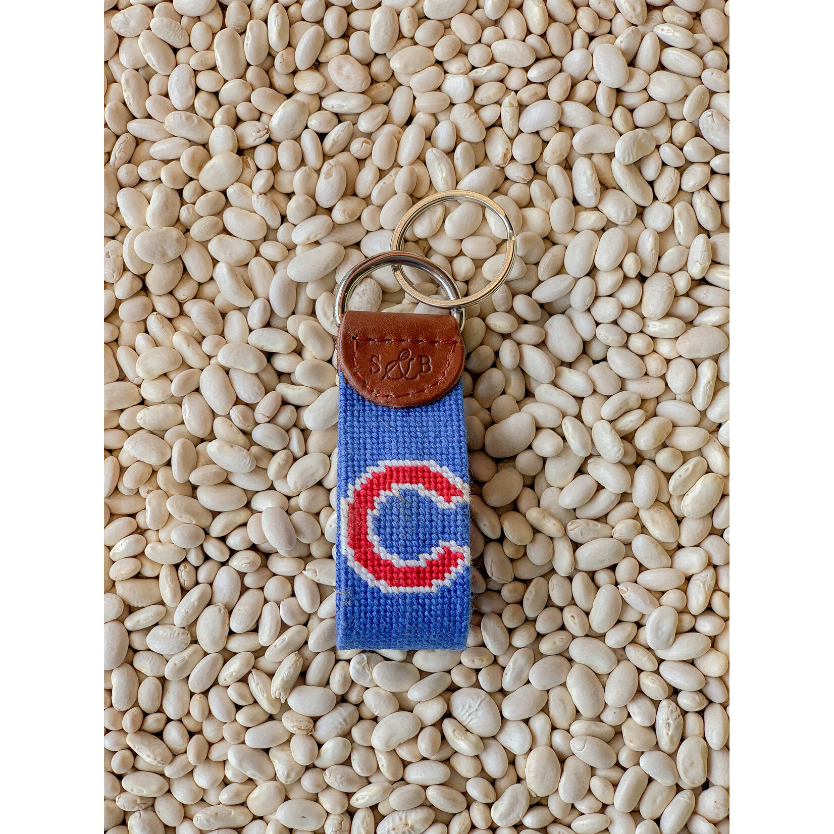 Smathers & Branson S&B Needlepoint Key Fob, Chicago Cubs