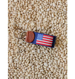 Smathers & Branson S&B Needlepoint Key Fob, American Flag