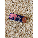 Smathers & Branson S&B Needlepoint Key Fob, Elephant Martini