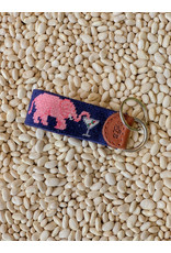 Smathers & Branson S&B Needlepoint Key Fob, Elephant Martini