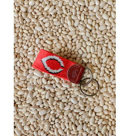 Smathers & Branson S&B Needlepoint Key Fob, Cincinnati Reds