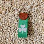 Smathers & Branson S&B Needlepoint Key Fob, Shamrock, Kelly Green
