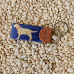 Smathers & Branson S&B Needlepoint Key Fob, Yellow Lab