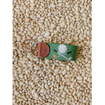 Smathers & Branson S&B Needlepoint Key Fob, Golf Clubs on sage