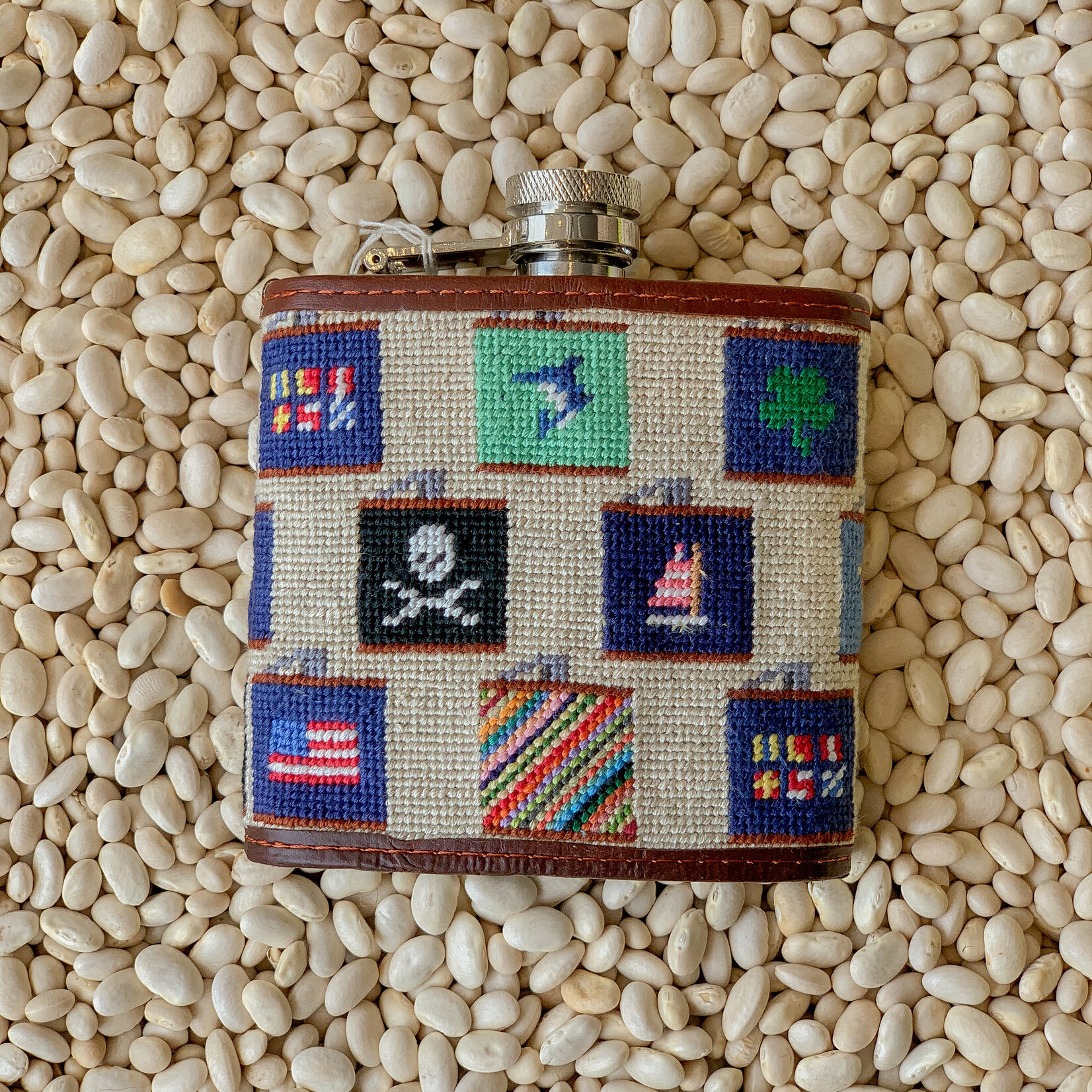 Smathers & Branson S&B Needlepoint Flask, Flasks
