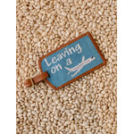 Smathers & Branson S&B Luggage Tag, Leaving On a Plane, teal