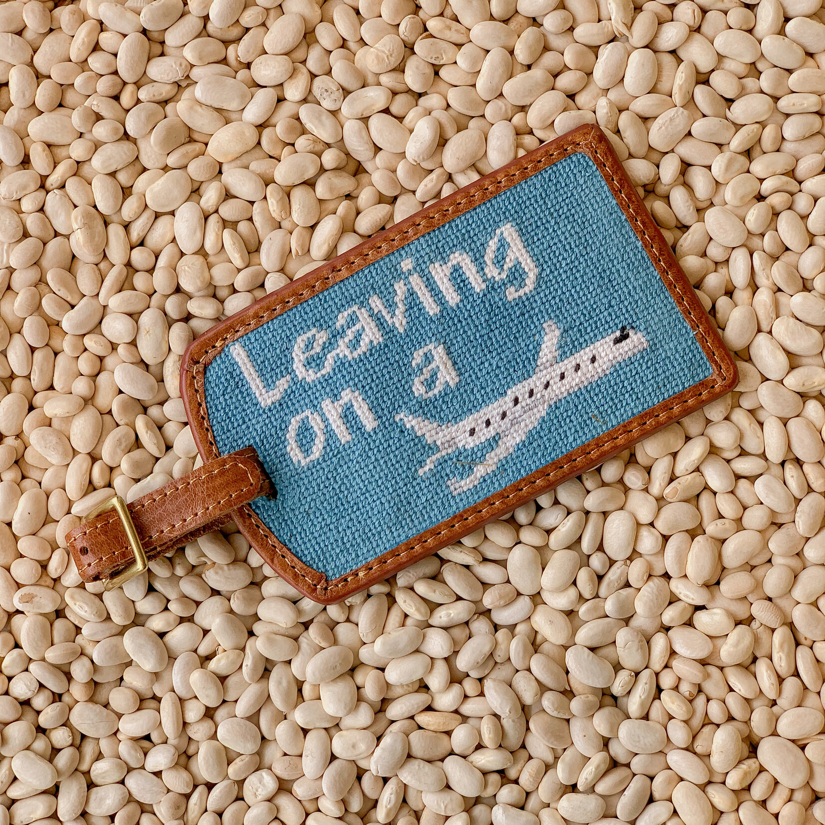 Smathers & Branson S&B Luggage Tag, Leaving On a Plane, teal