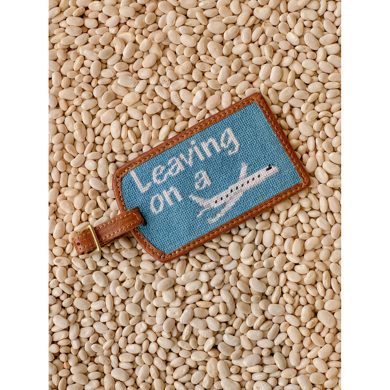 Smathers & Branson S&B Luggage Tag, Leaving On a Plane, teal