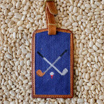 Smathers & Branson S&B Luggage Tag, Crossed Clubs on classic navy