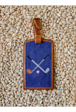 Smathers & Branson S&B Luggage Tag, Crossed Clubs on classic navy