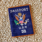 Smathers & Branson S&B Needlepoint Passport Case, dark navy