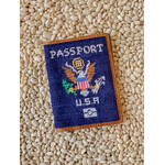 Smathers & Branson S&B Needlepoint Passport Case, dark navy