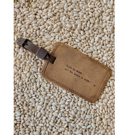 Sugarboo & Co Leather Luggage tag, Life is Short