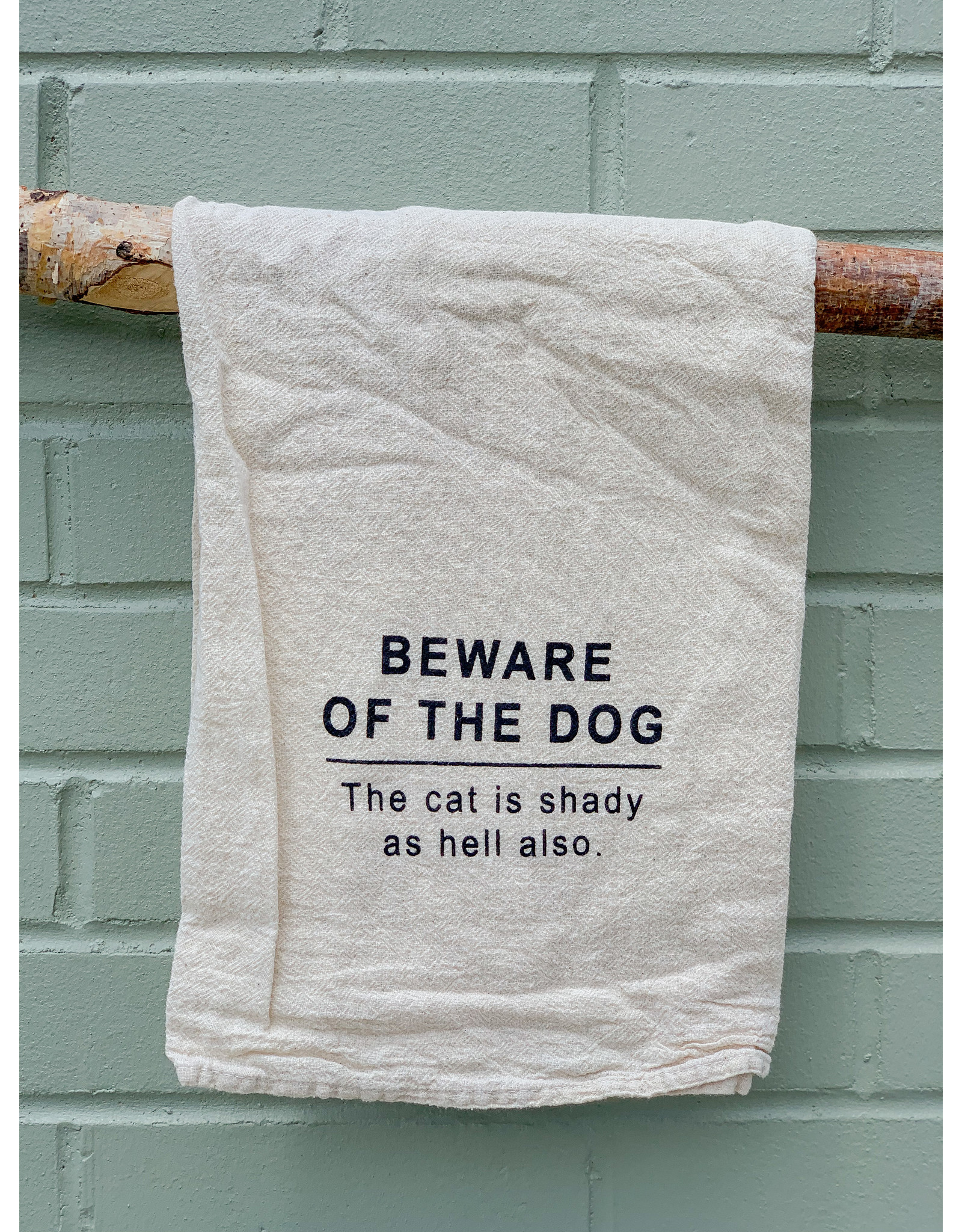 Ellembee Home Flour Sack Towel, Beware of the Dog