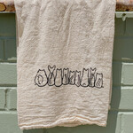 Flour Sack Towel, Cat Butts