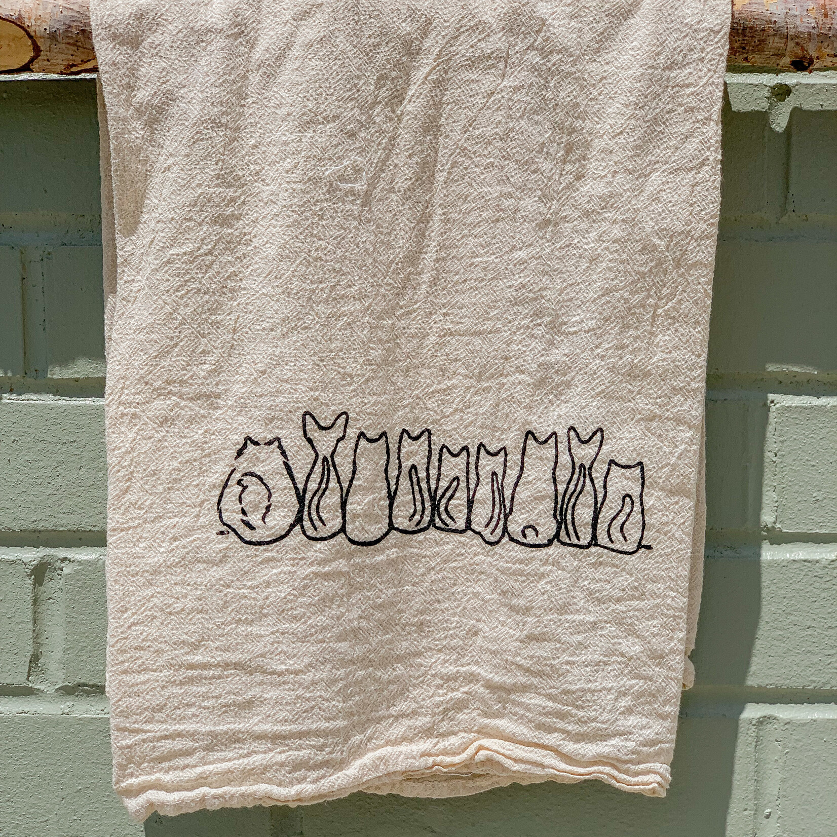 Flour Sack Towel, Cat Butts