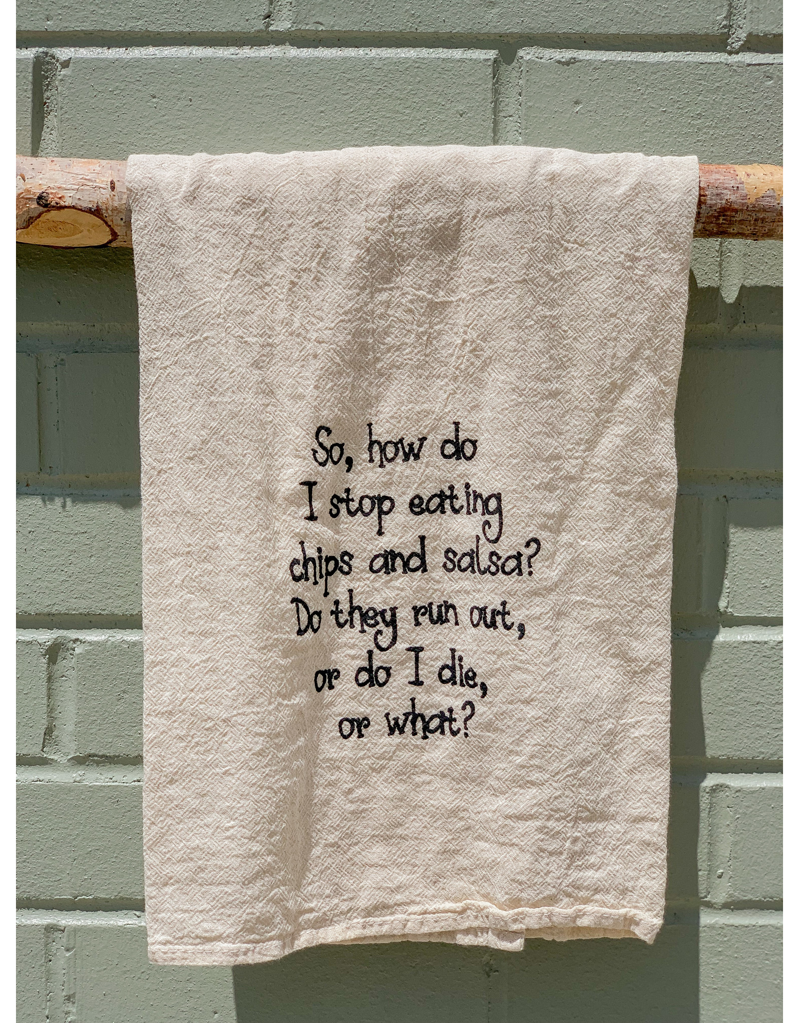 Stitch It: Embellished Flour Sack Towels - The Borrowed AbodeThe