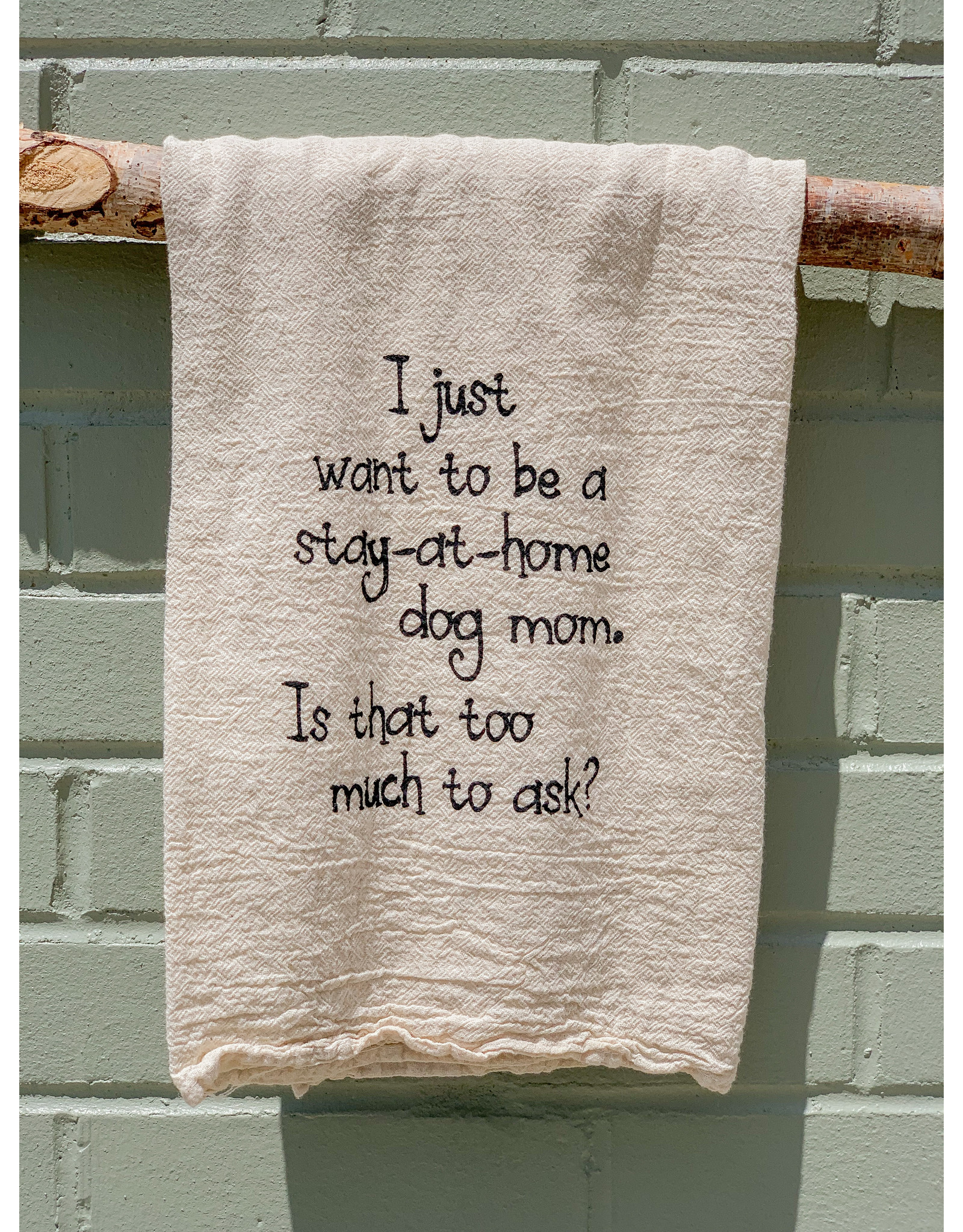 Dog Mom Flour Sack Tea Towel