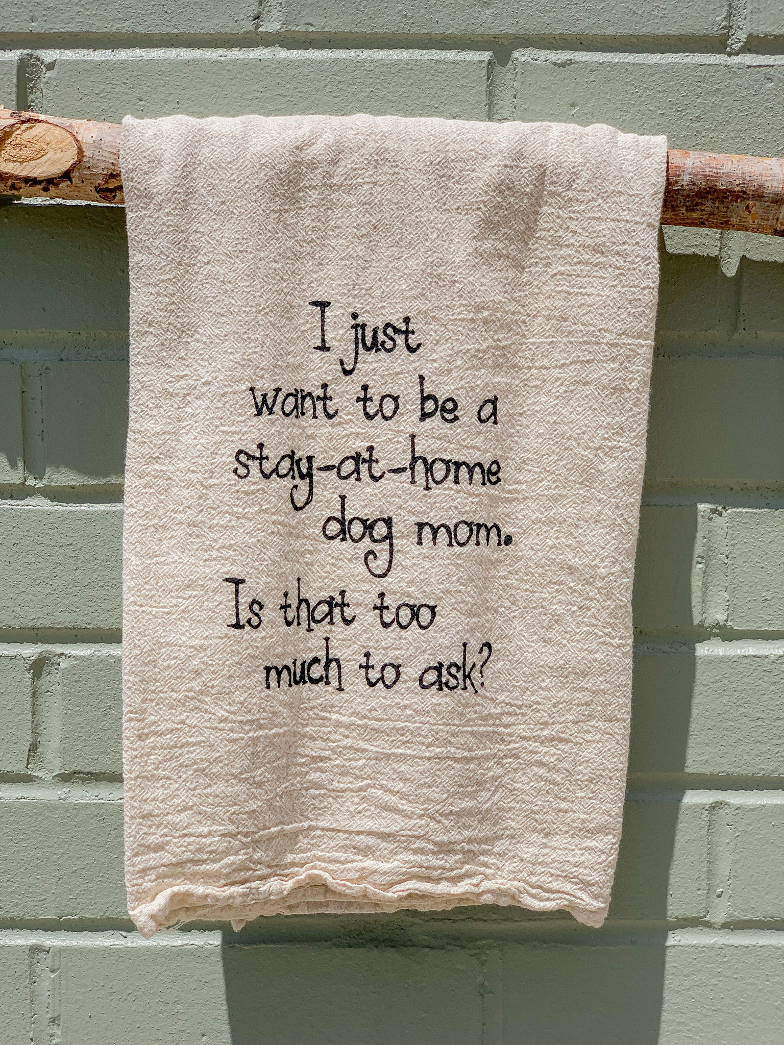 Custom Black Pug Flour Sack Towel Tea Towel Dog Mom Dog 