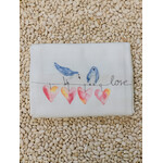 French Graffiti Hearts on a Wire Dishtowel
