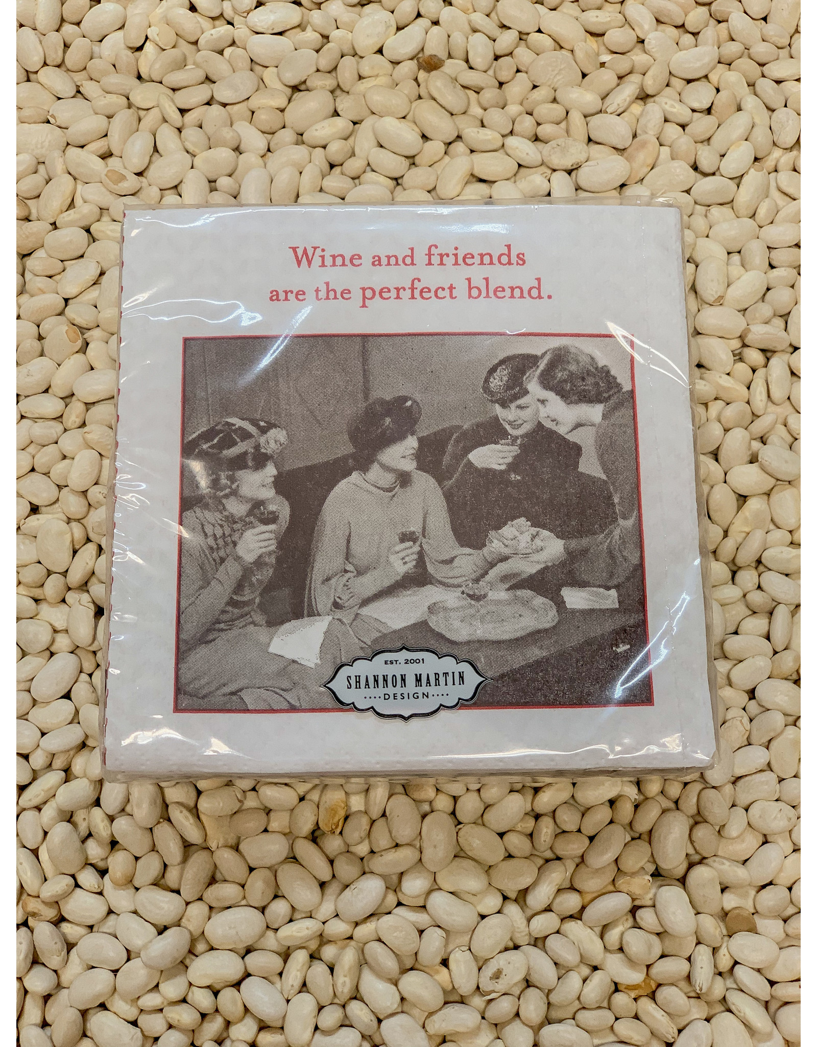 Shannon Martin Wine and Friends Napkins