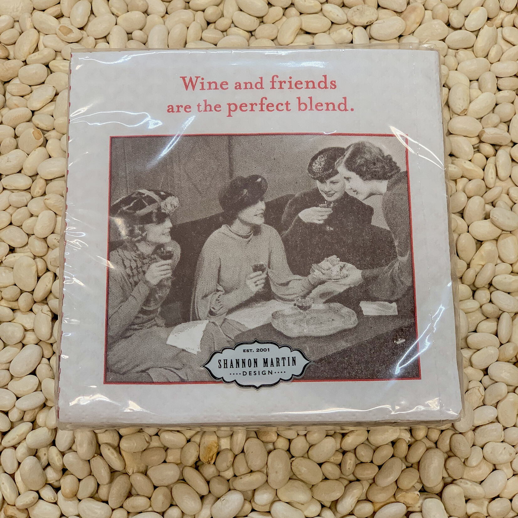Shannon Martin Wine and Friends Napkins
