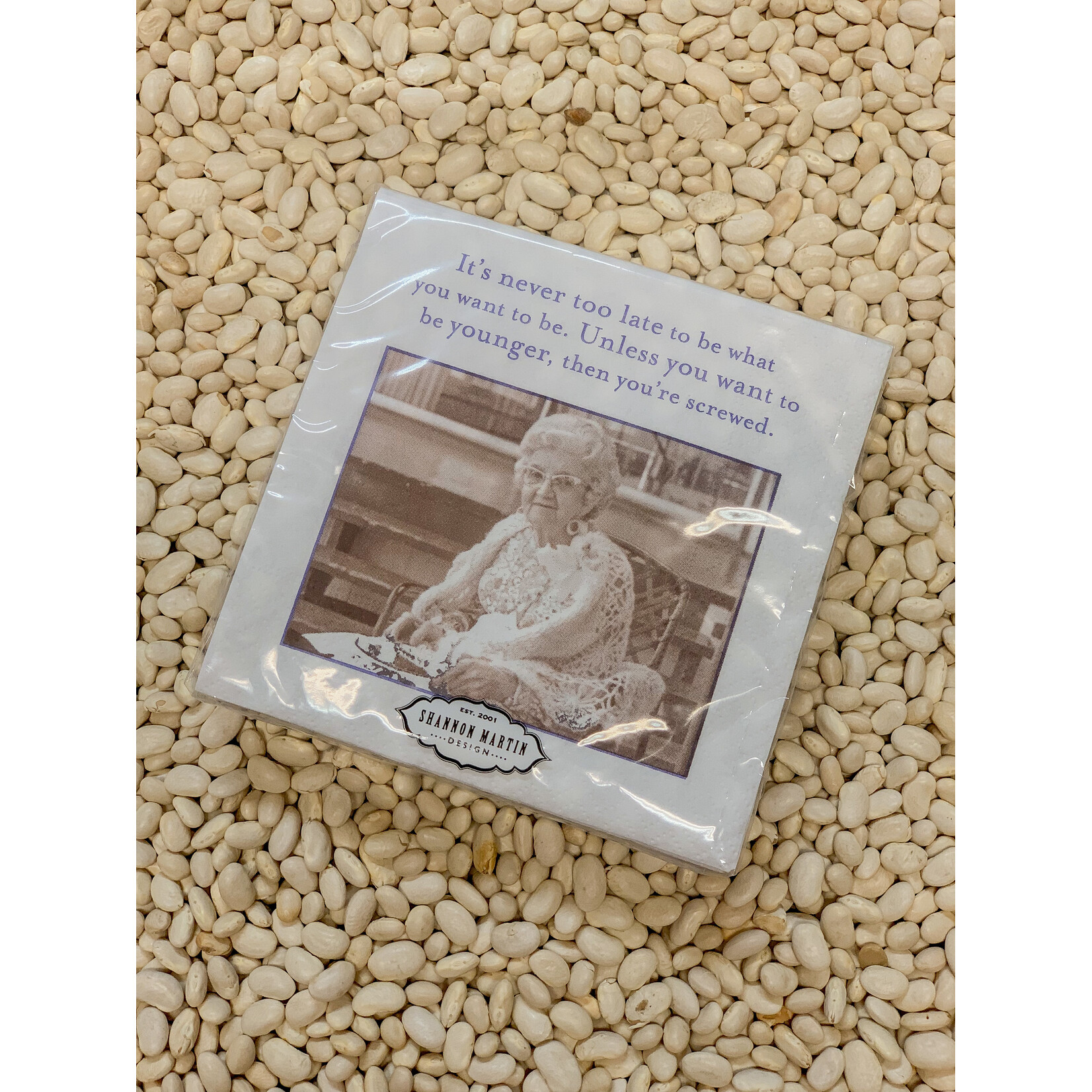 Never Too Late napkins