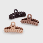 Kitsch Eco-friendly Chain Claw Clip 3 pc set, Neutral
